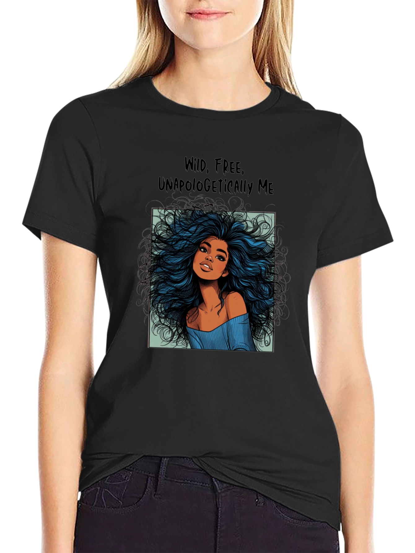 Wild Free Unapologetically Me Black T-Shirt
