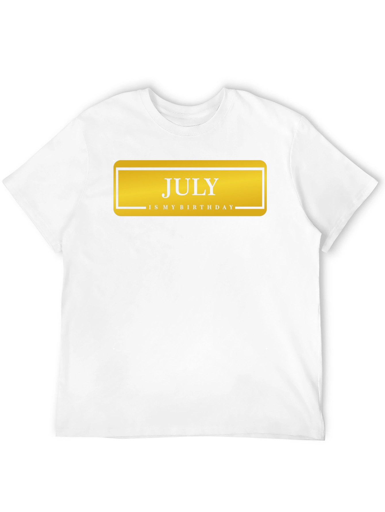 July Birthday T-Shirt - Black Crew Neck Tee