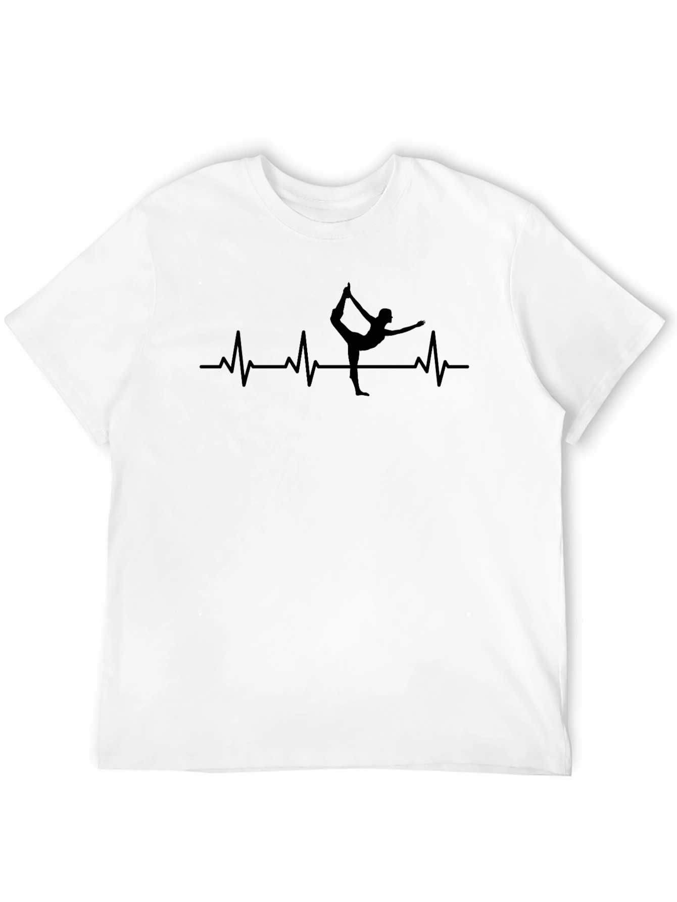 Yoga Heartbeat T-Shirt - Mens Black Tee