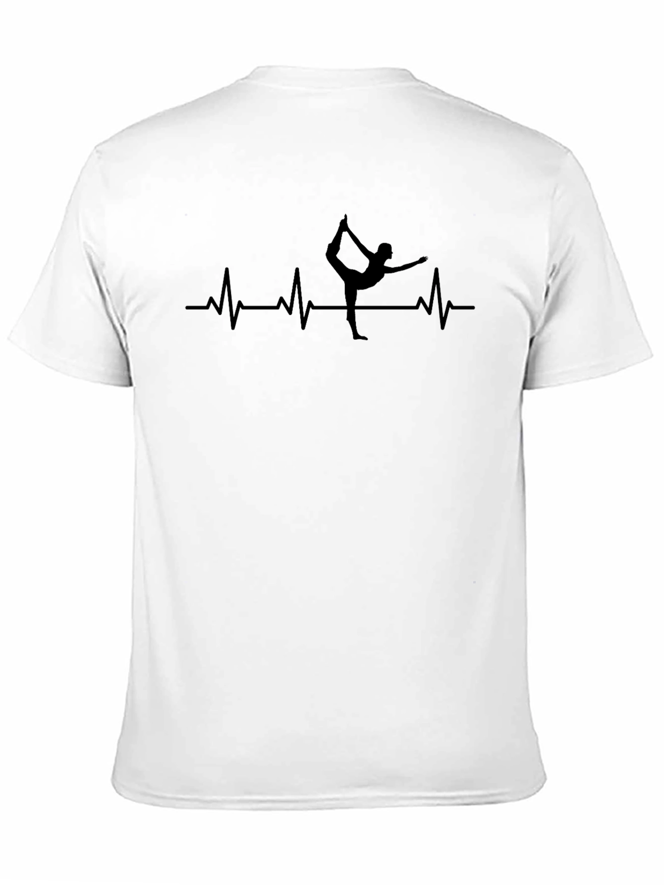 Yoga Heartbeat T-Shirt - Mens Black Tee
