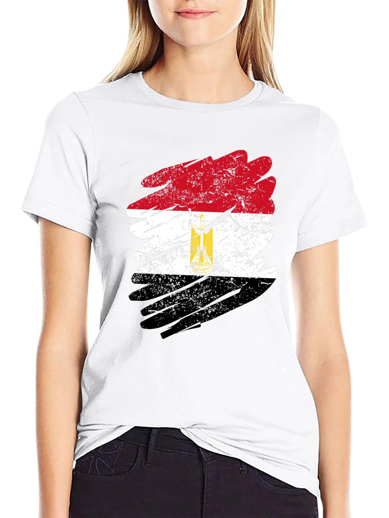 Egypt Flag Brush Stroke T-Shirt
