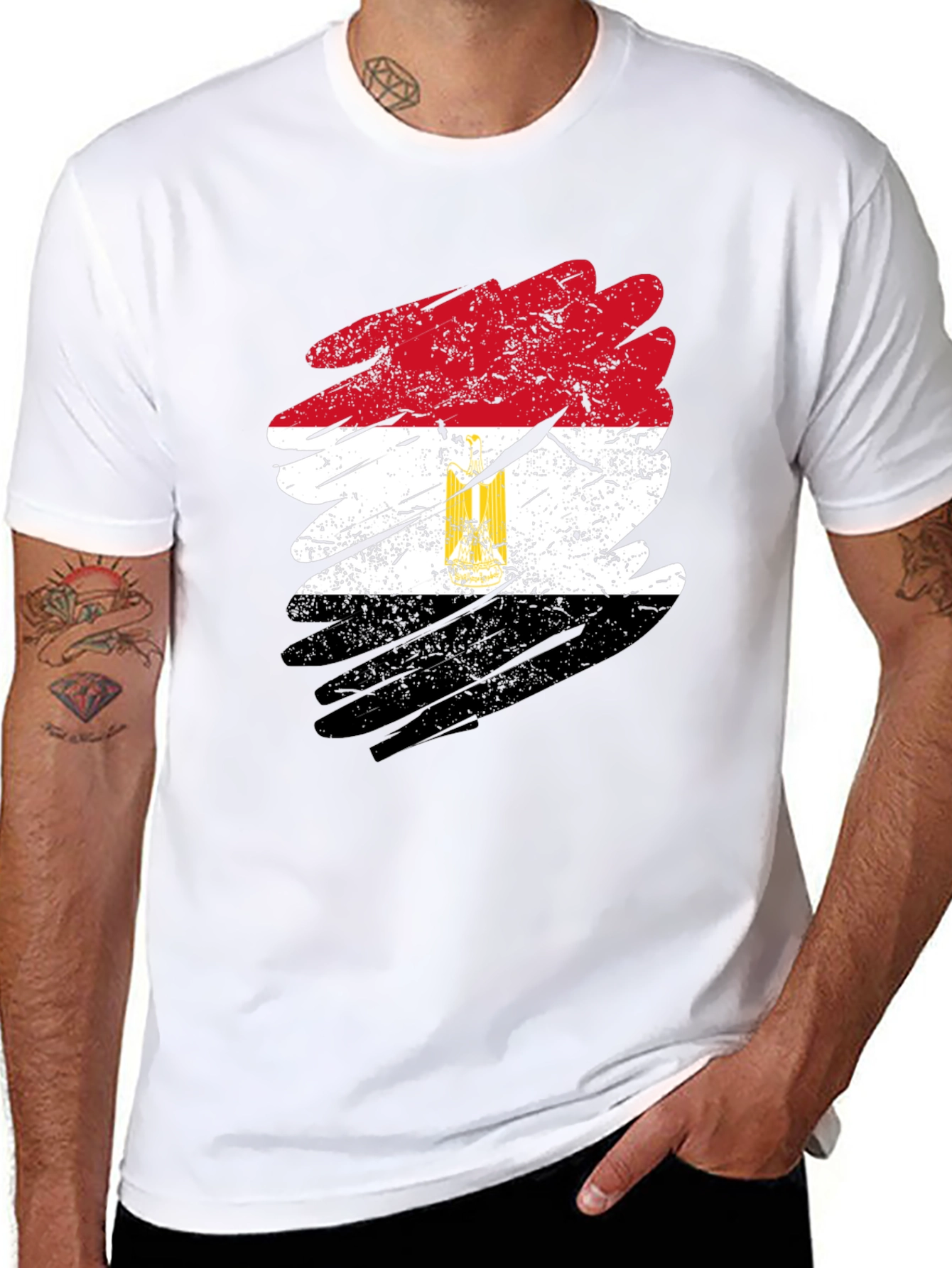 Egypt Flag Brush Stroke T-Shirt