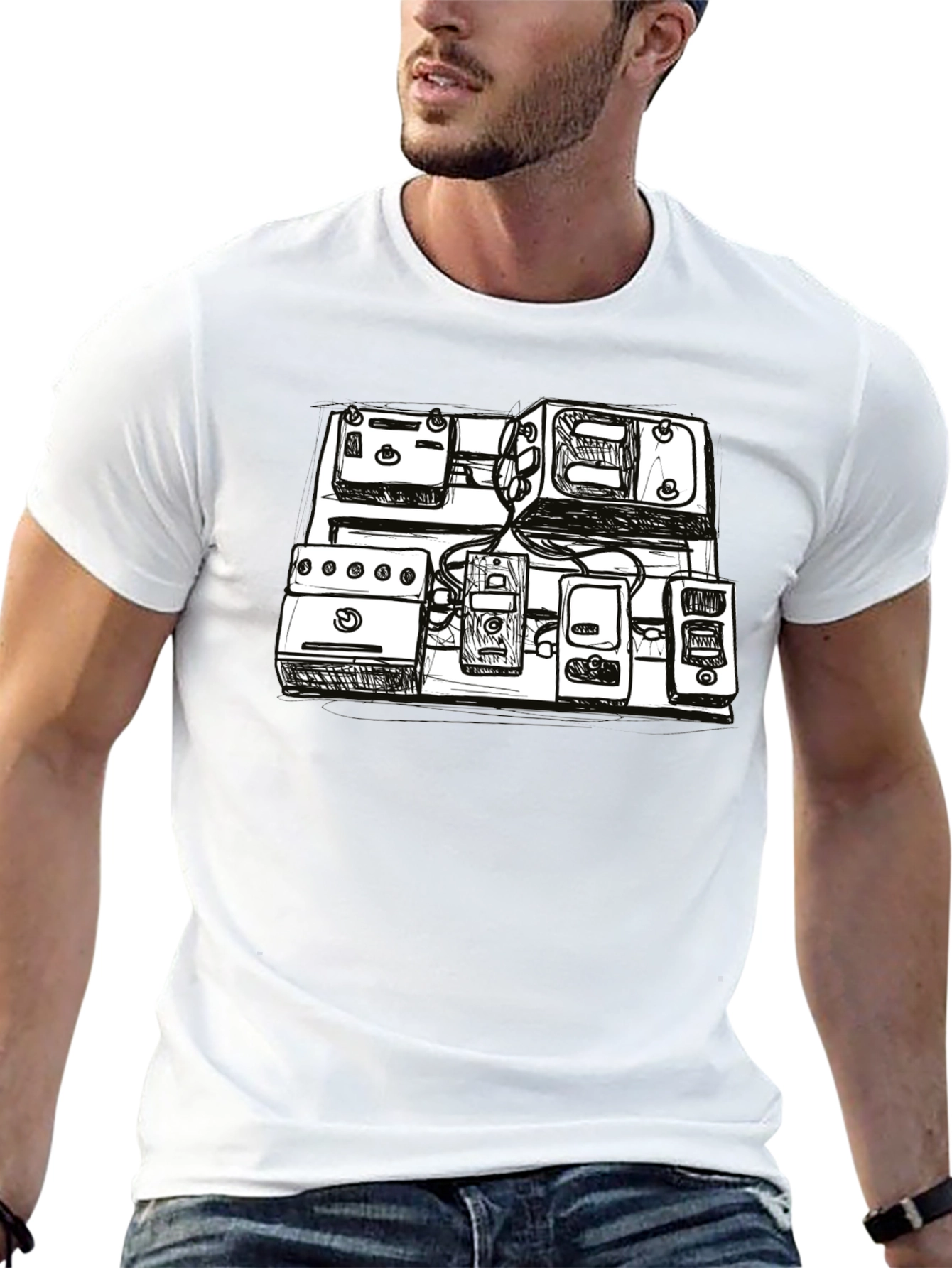 Sketch Pedal Board T-Shirt - Musicians Essential