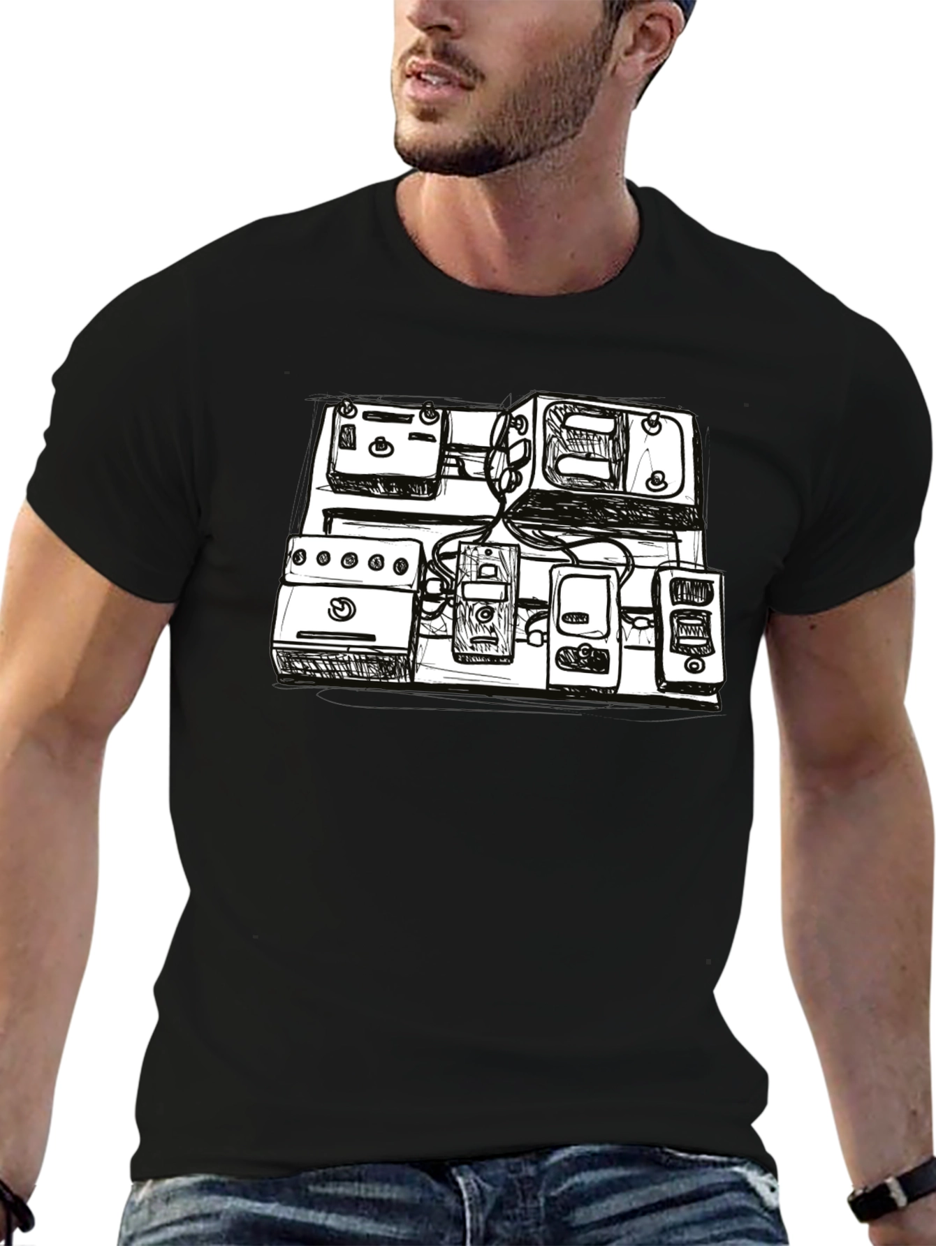 Sketch Pedal Board T-Shirt - Musicians Essential