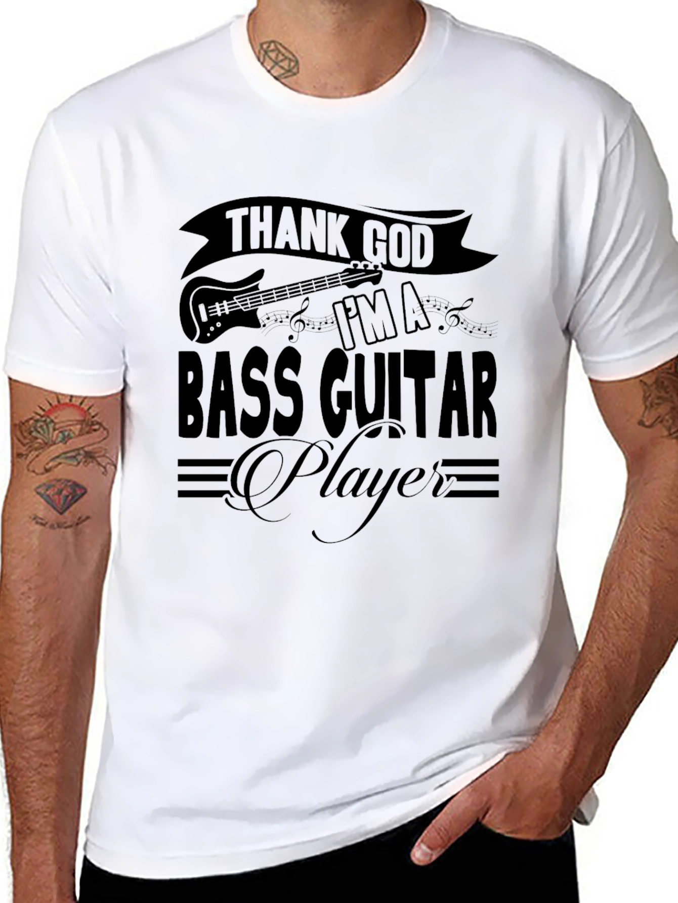 Thank God Im a Bass Guitar Player T-Shirt