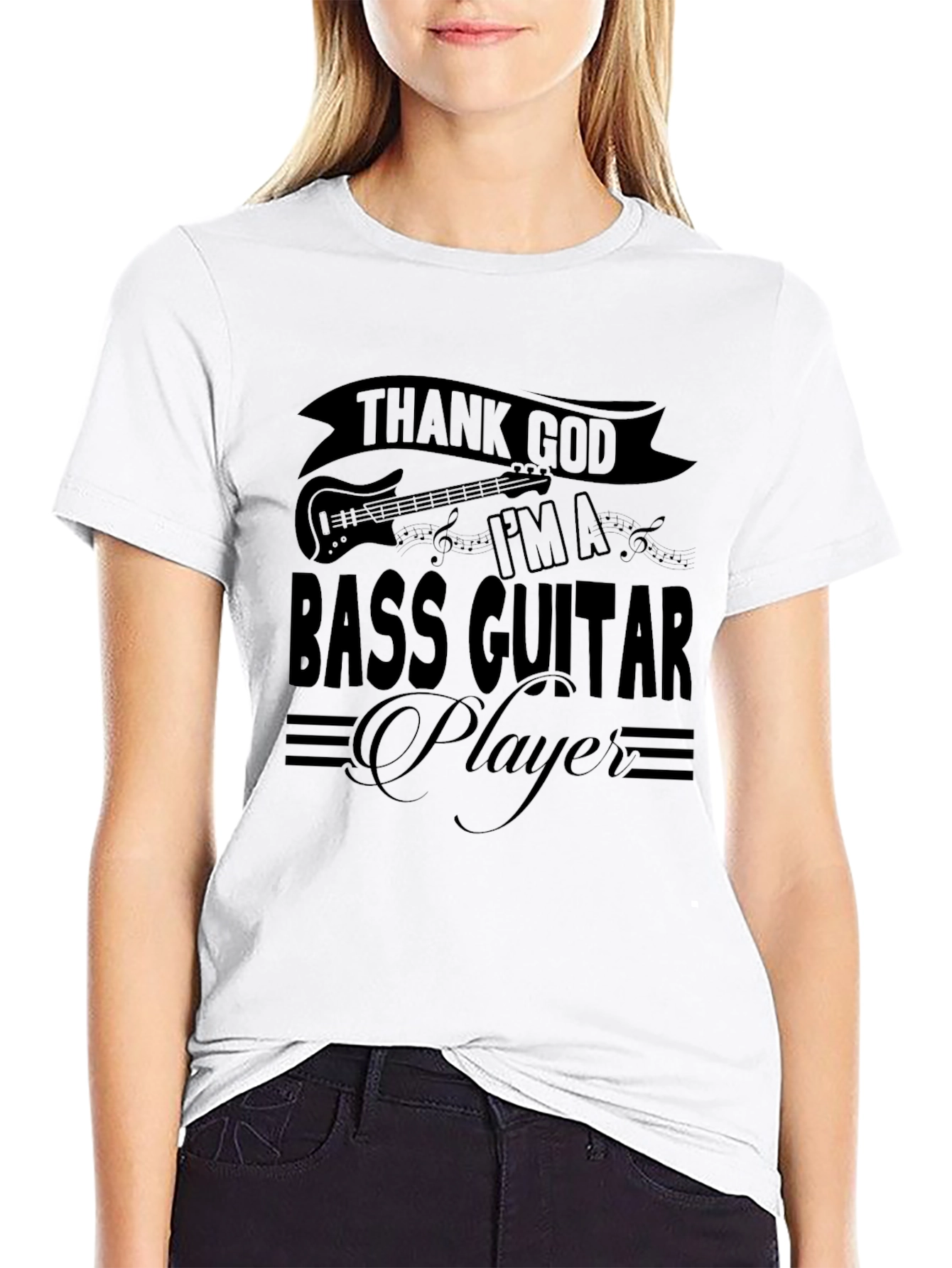 Thank God Im a Bass Guitar Player T-Shirt