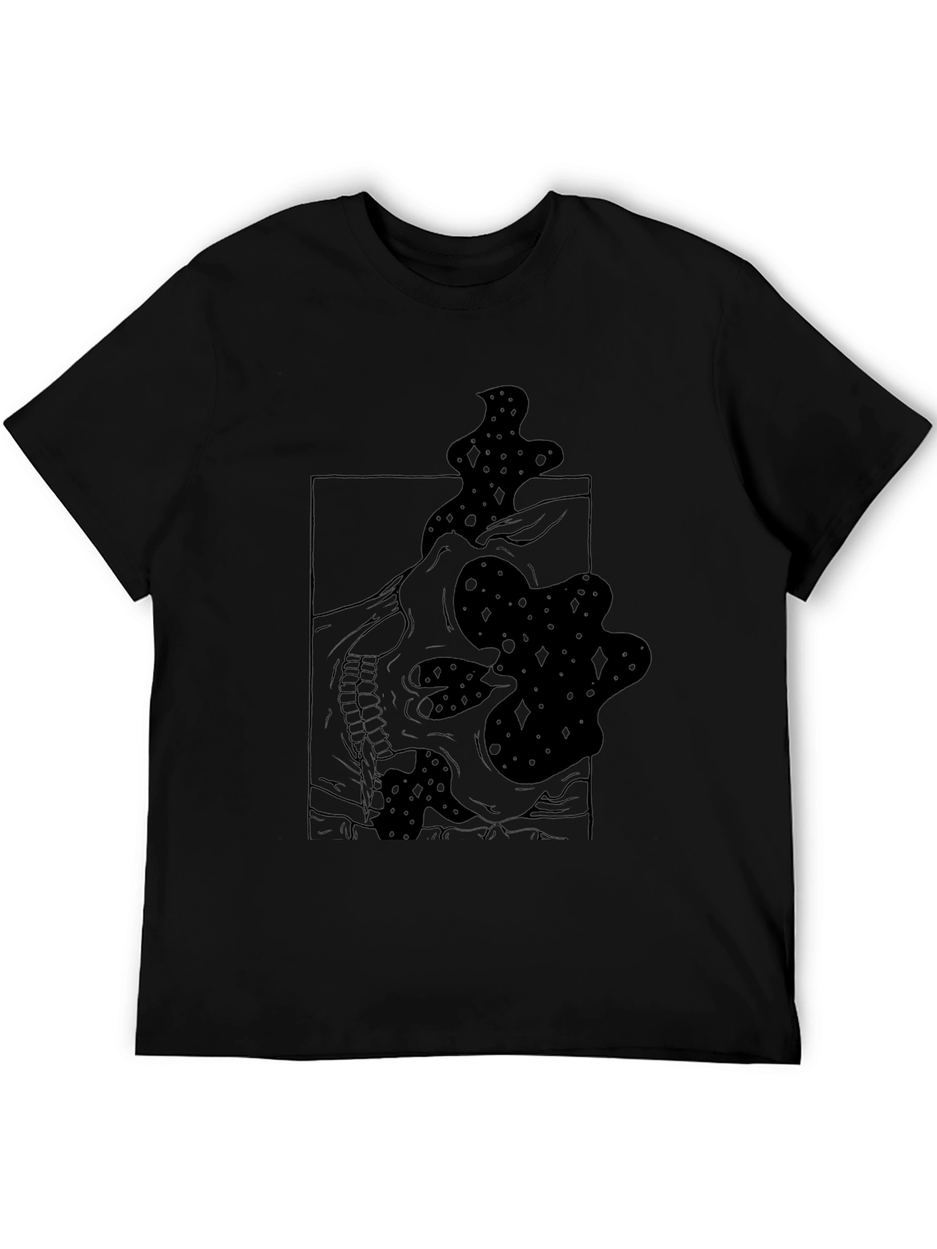 Skull & Stars Graphic Black T-Shirt