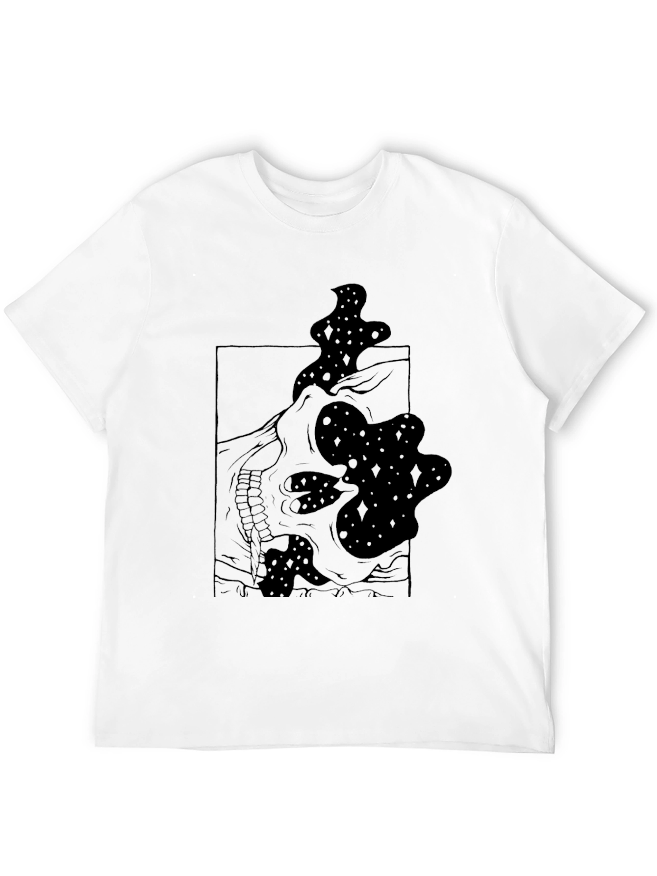 Skull & Stars Graphic Black T-Shirt