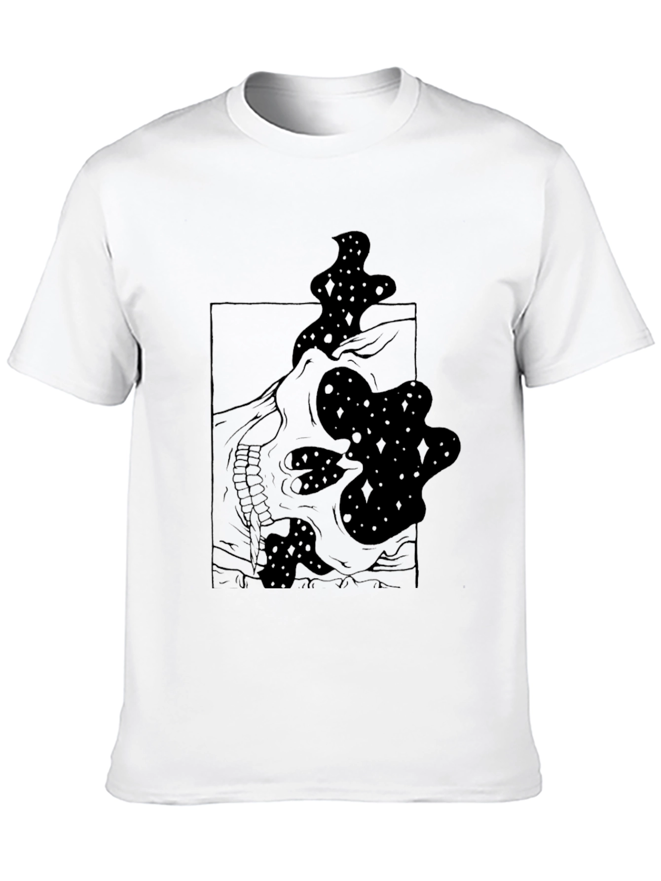 Skull & Stars Graphic Black T-Shirt