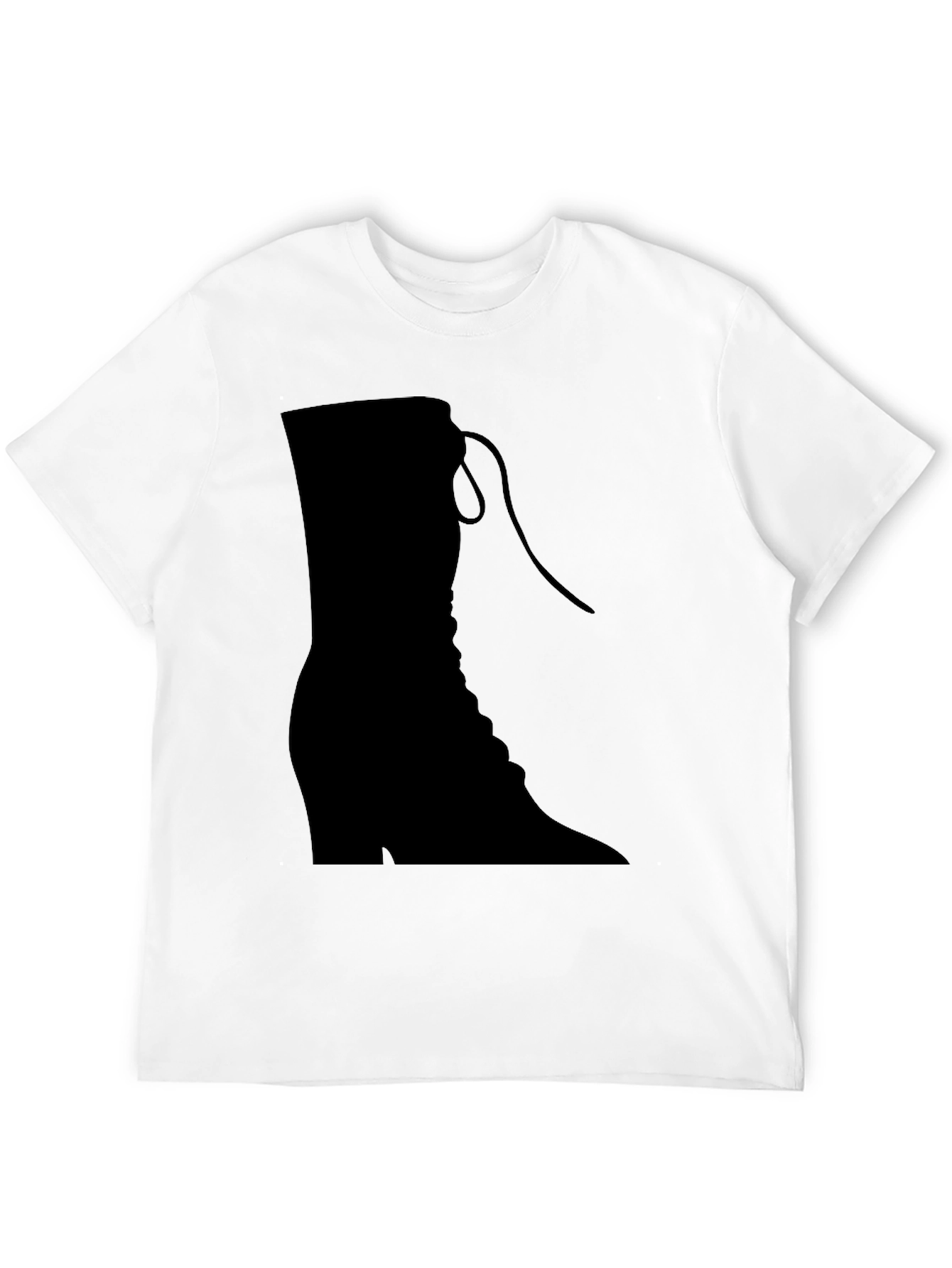 Stylish Black Boot Graphic T-Shirt