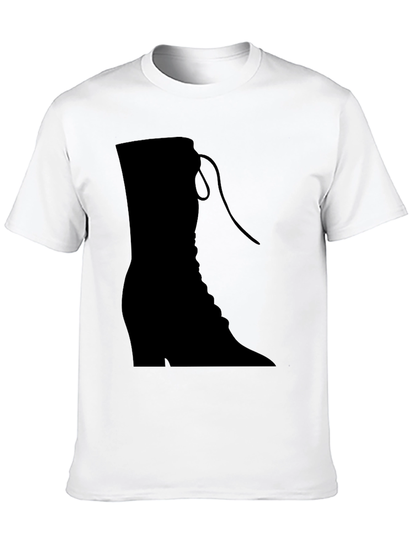 Stylish Black Boot Graphic T-Shirt