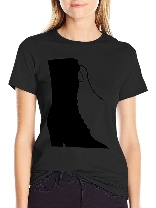 Stylish Black Boot Graphic T-Shirt