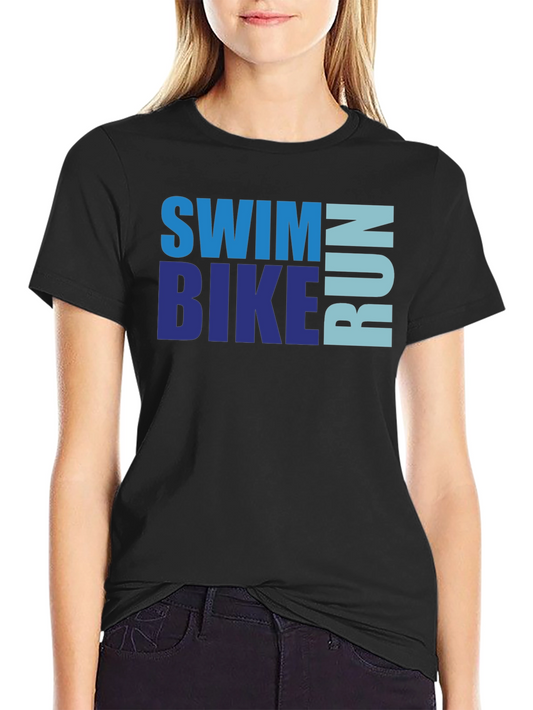 Swim Bike Run Triathlon T-Shirt