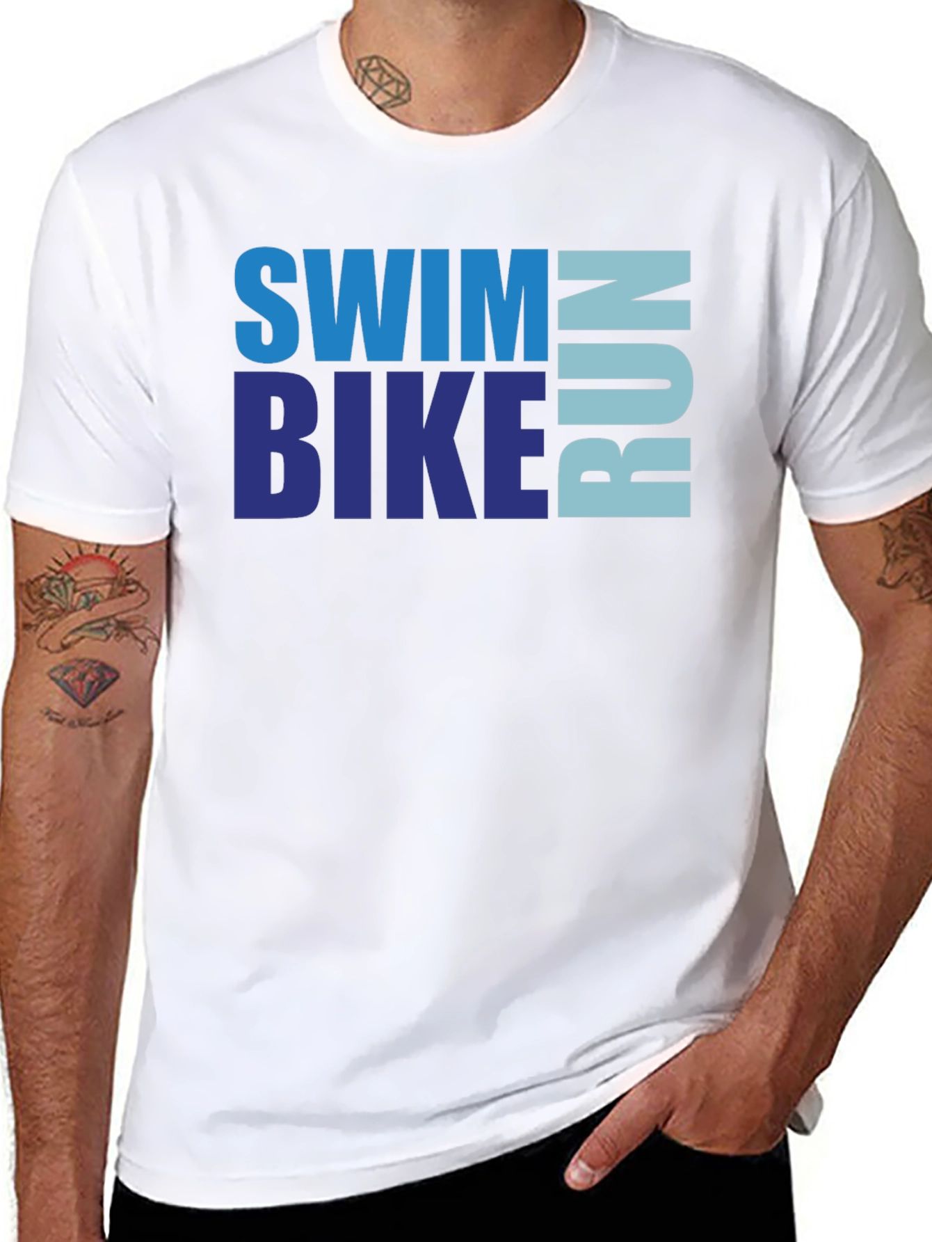 Swim Bike Run Triathlon T-Shirt
