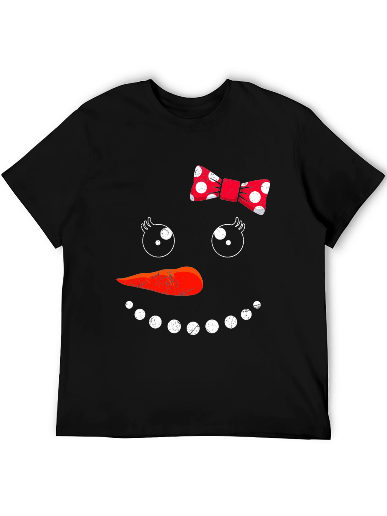 Snowman Face Graphic T-Shirt