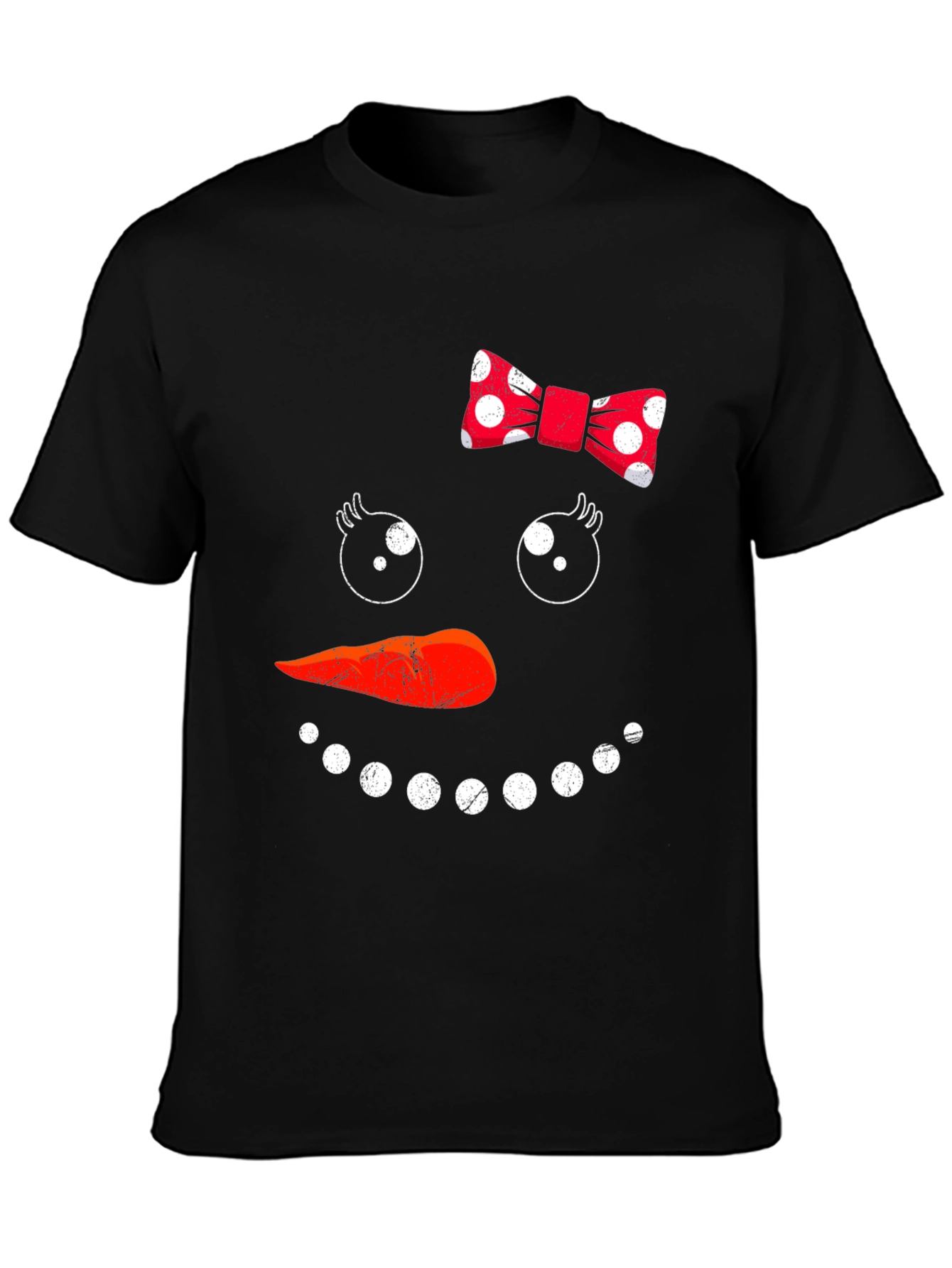 Snowman Face Graphic T-Shirt