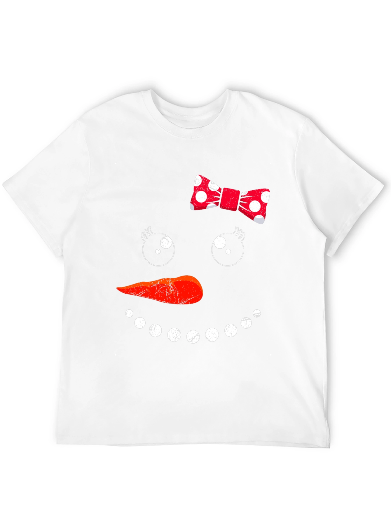 Snowman Face Graphic T-Shirt