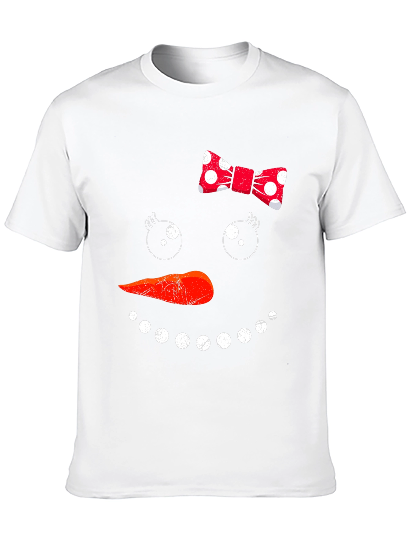 Snowman Face Graphic T-Shirt