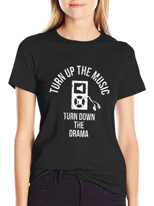 Turn Up the Music T-Shirt - Novelty Graphic Tee
