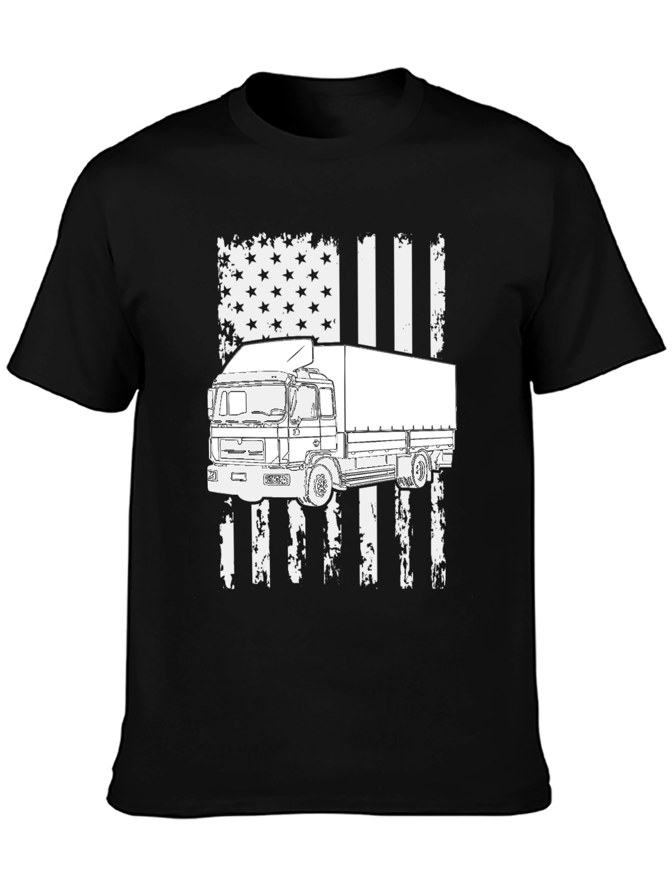 Trucker USA Flag T-Shirt