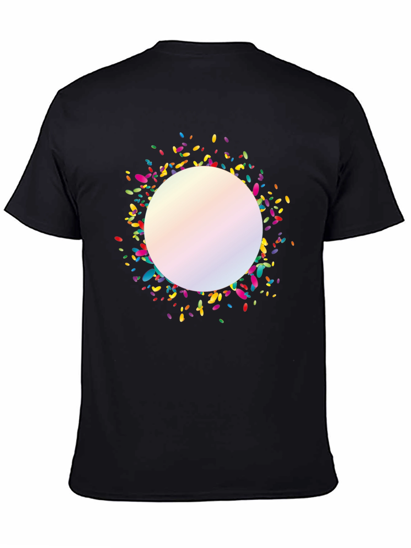 Confetti Circle Black T-Shirt