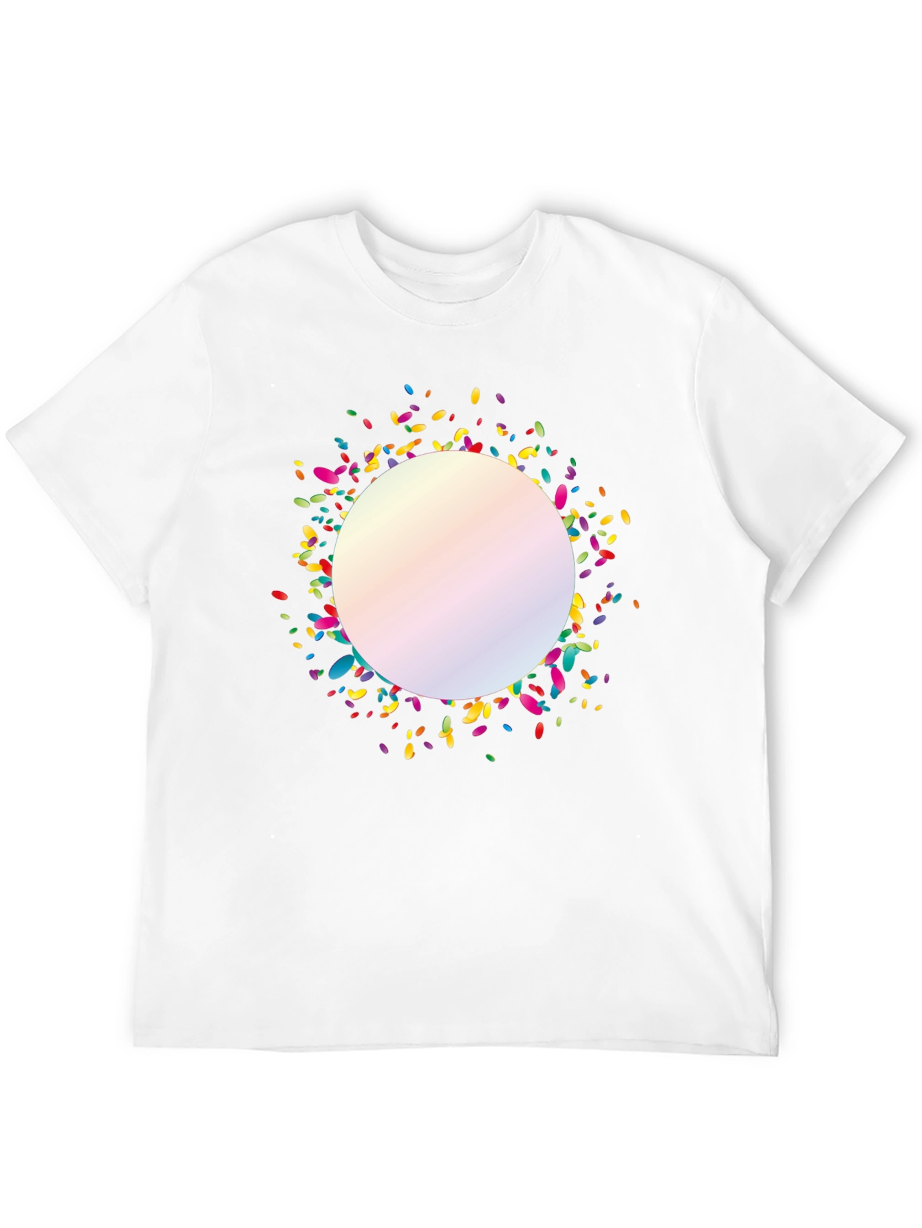 Confetti Circle Black T-Shirt
