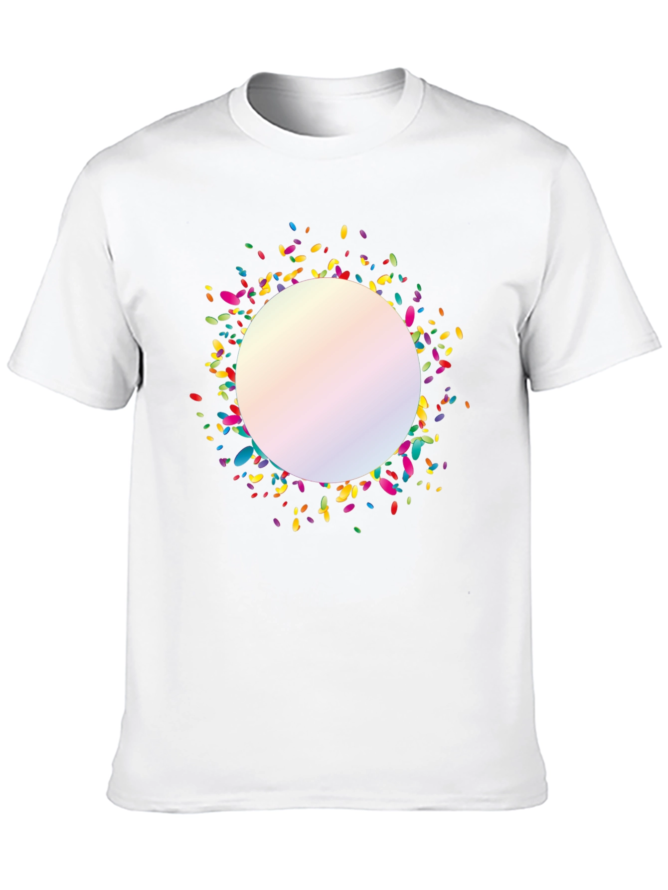 Confetti Circle Black T-Shirt