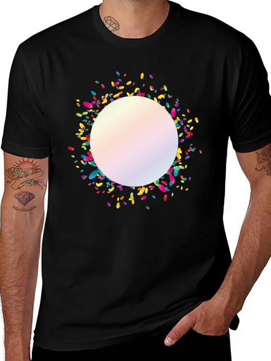 Confetti Circle Black T-Shirt