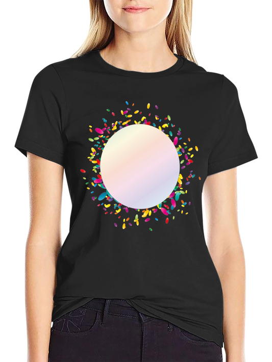 Confetti Circle Black T-Shirt