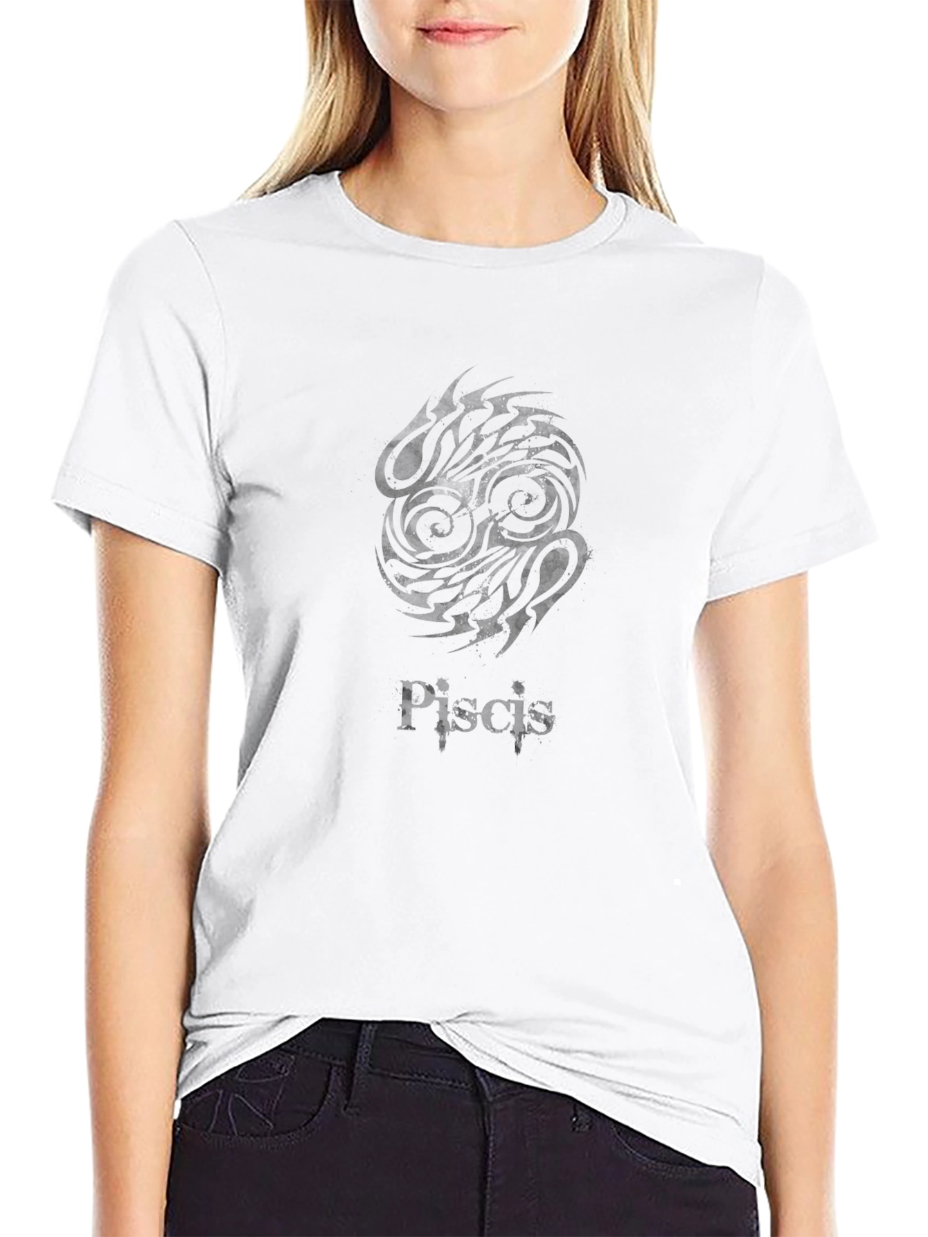 Pisces Zodiac Black T-Shirt