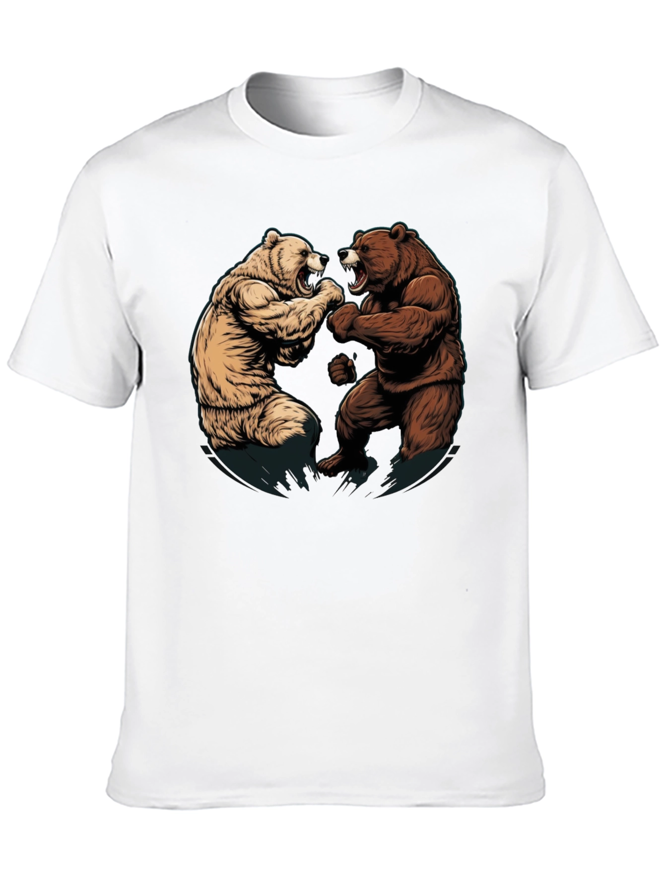 Fighting Bears Graphic Tee - Black