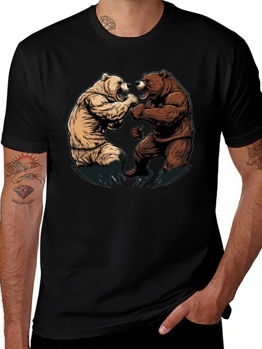 Fighting Bears Graphic Tee - Black