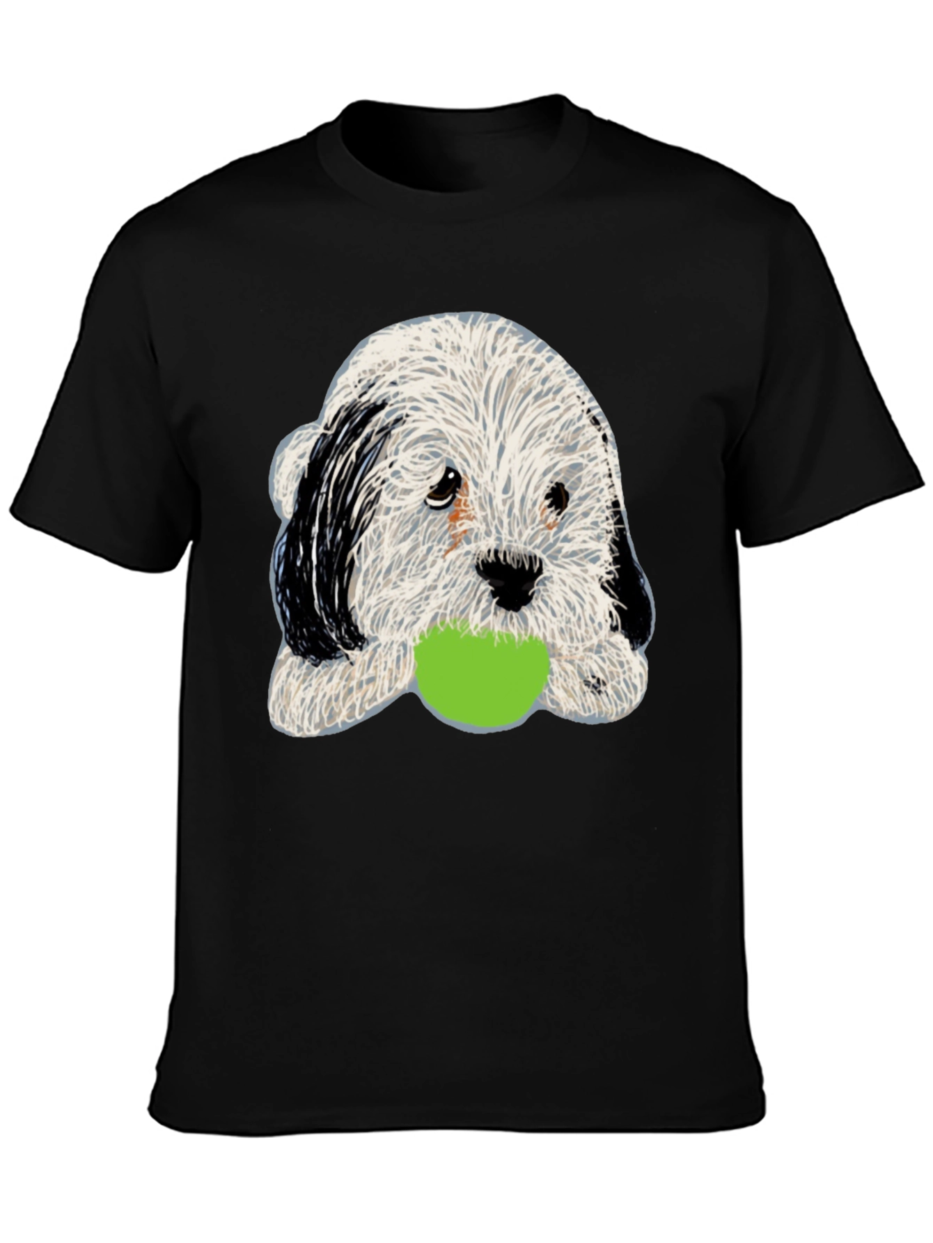 Cute Dog with Ball Graphic Tee