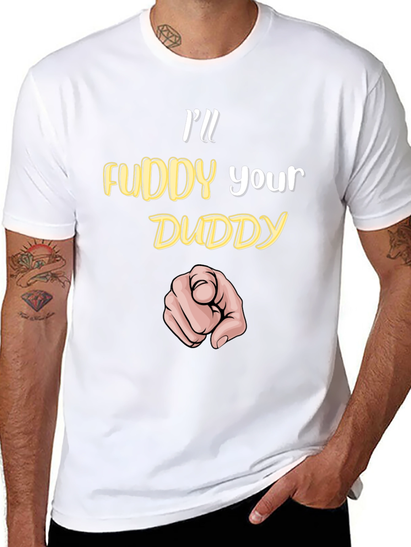 Ill Fuddy Your Duddy Black Graphic T-Shirt