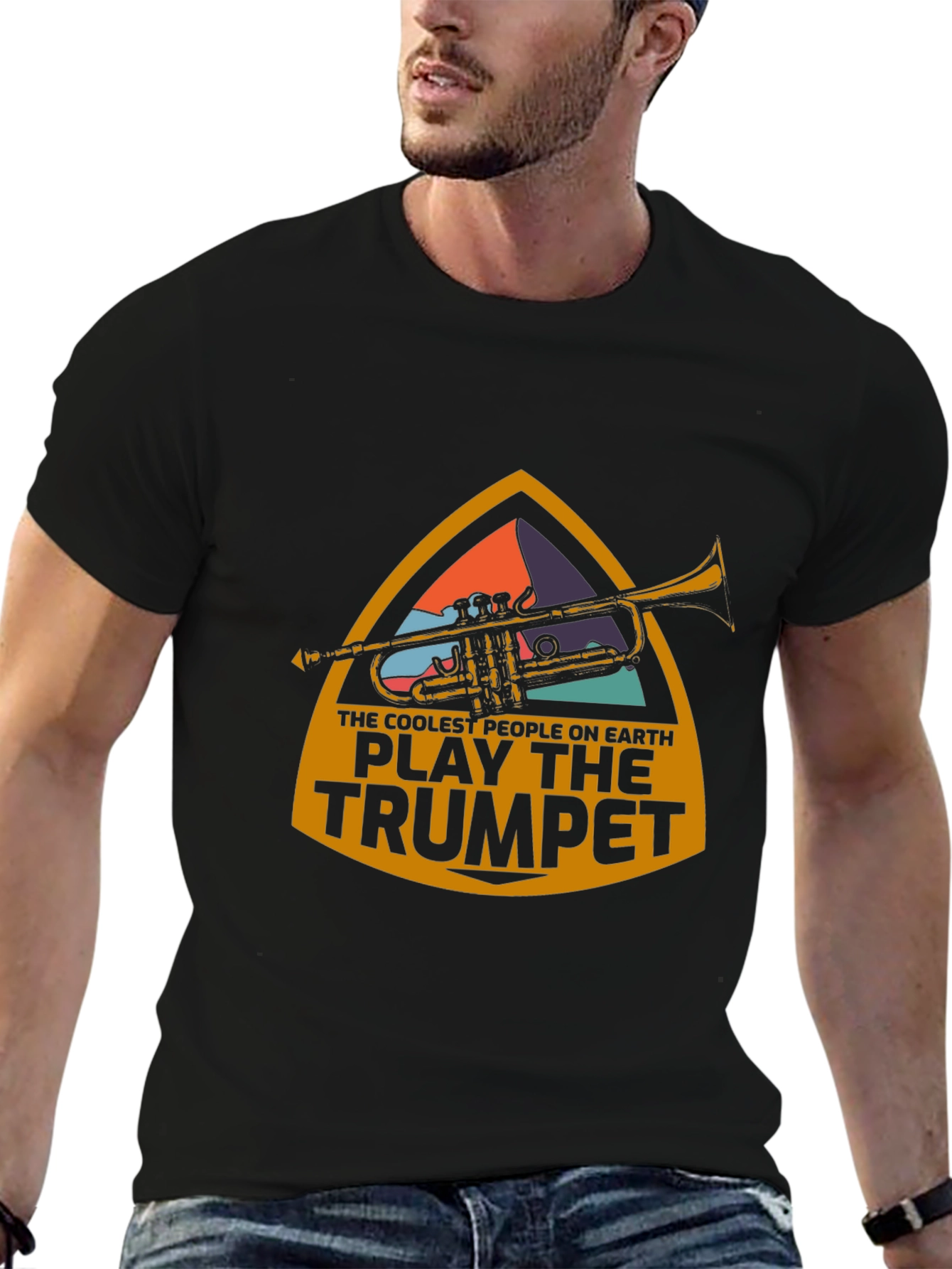 Cool Trumpet Player Graphic T-Shirt