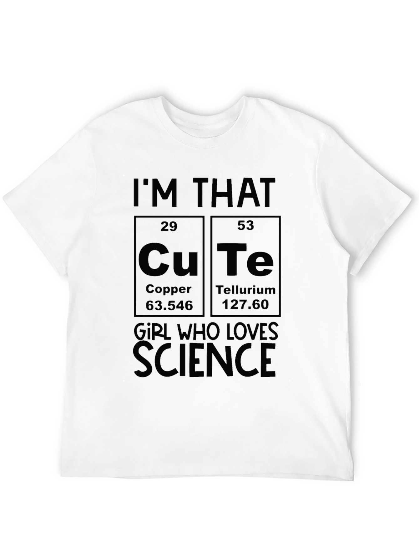 Cute Science Girl T-Shirt | Novelty Chemistry Tee