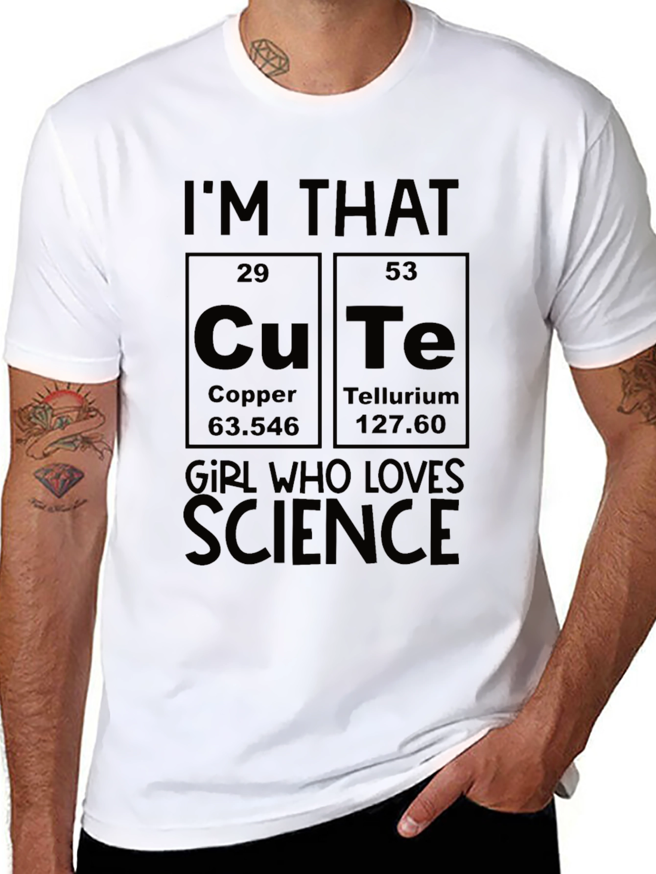 Cute Science Girl T-Shirt | Novelty Chemistry Tee