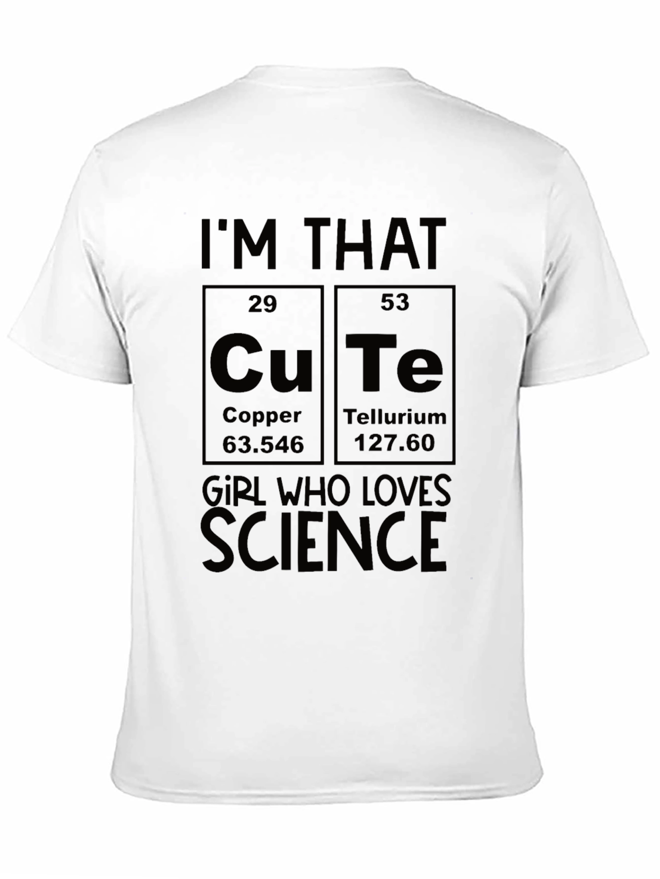 Cute Science Girl T-Shirt | Novelty Chemistry Tee