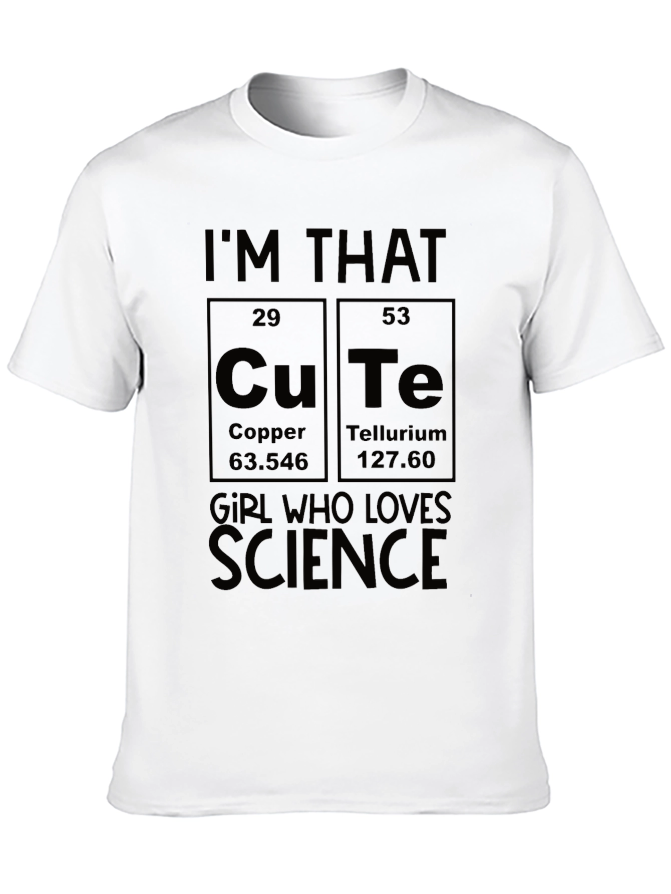 Cute Science Girl T-Shirt | Novelty Chemistry Tee