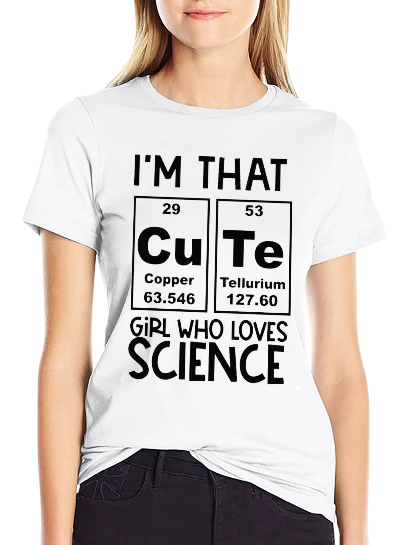 Cute Science Girl T-Shirt | Novelty Chemistry Tee