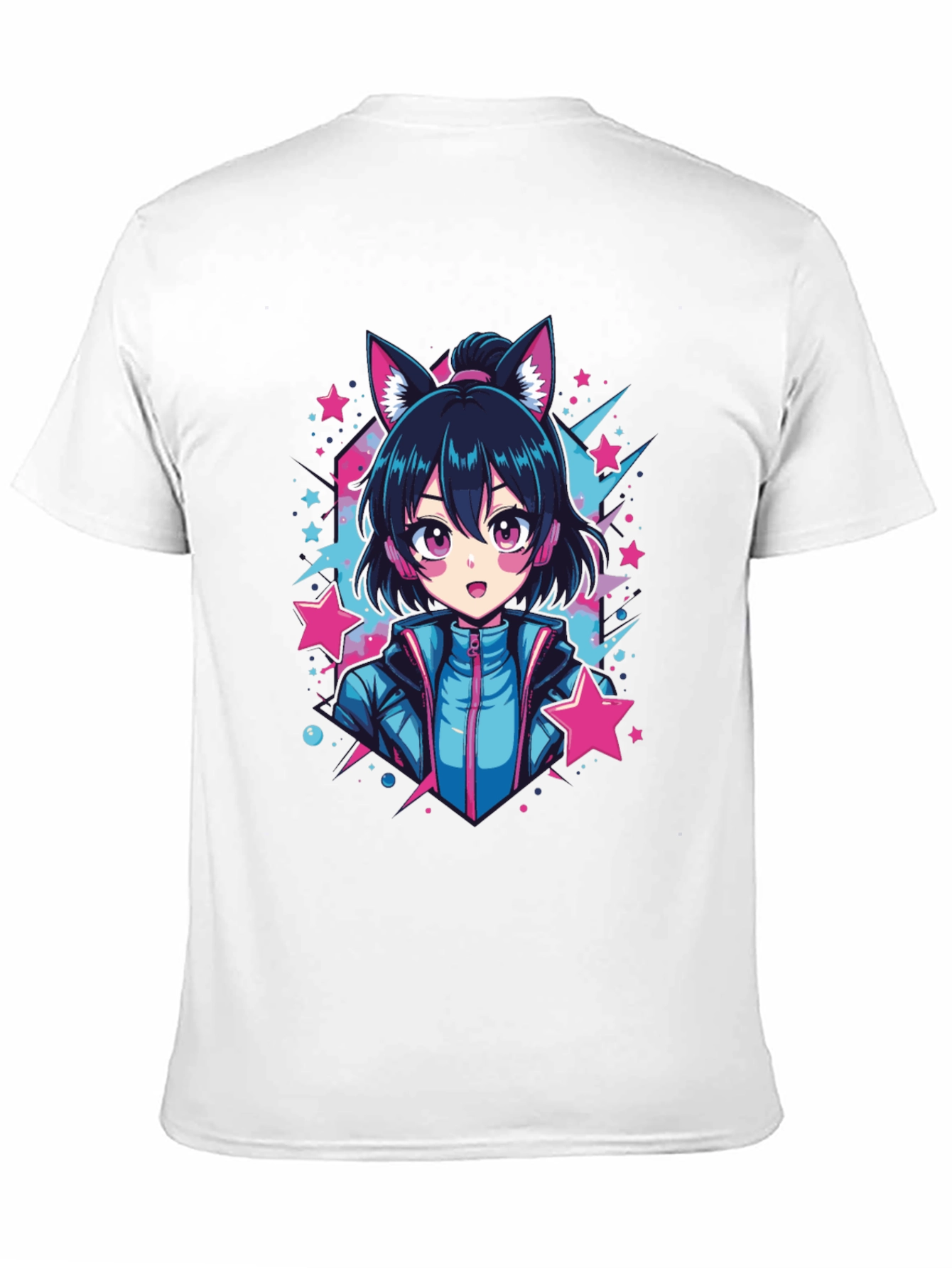 Anime Neko Girl Graphic T-Shirt