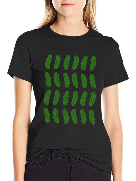 Pickle Pattern T-Shirt - Funky Black Tee