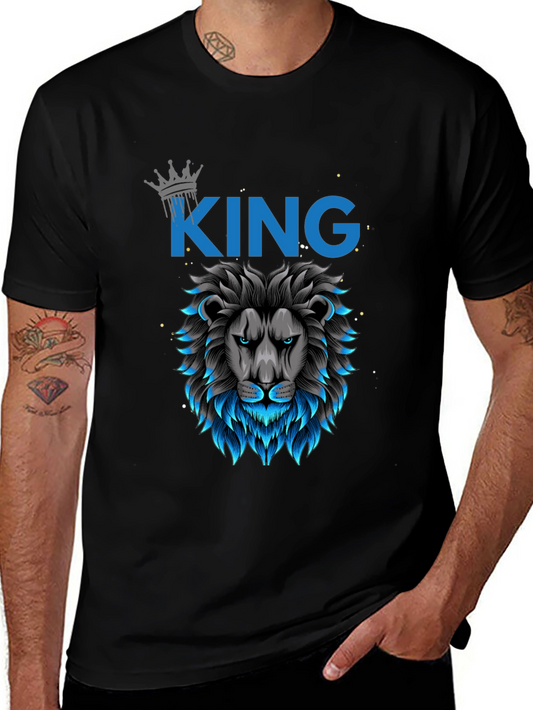 King Lion Graphic T-Shirt - Bold Design