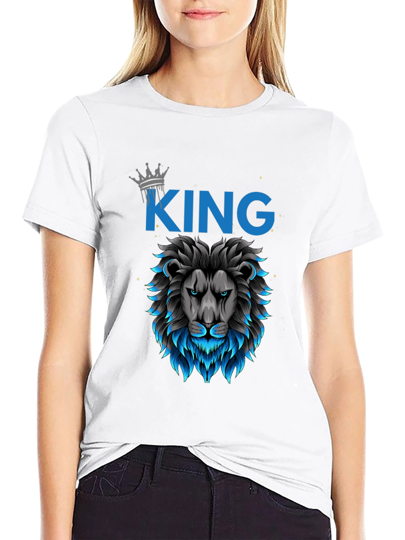 King Lion Graphic T-Shirt - Bold Design
