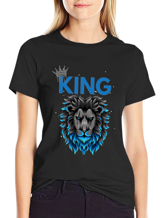 King Lion Graphic T-Shirt - Bold Design
