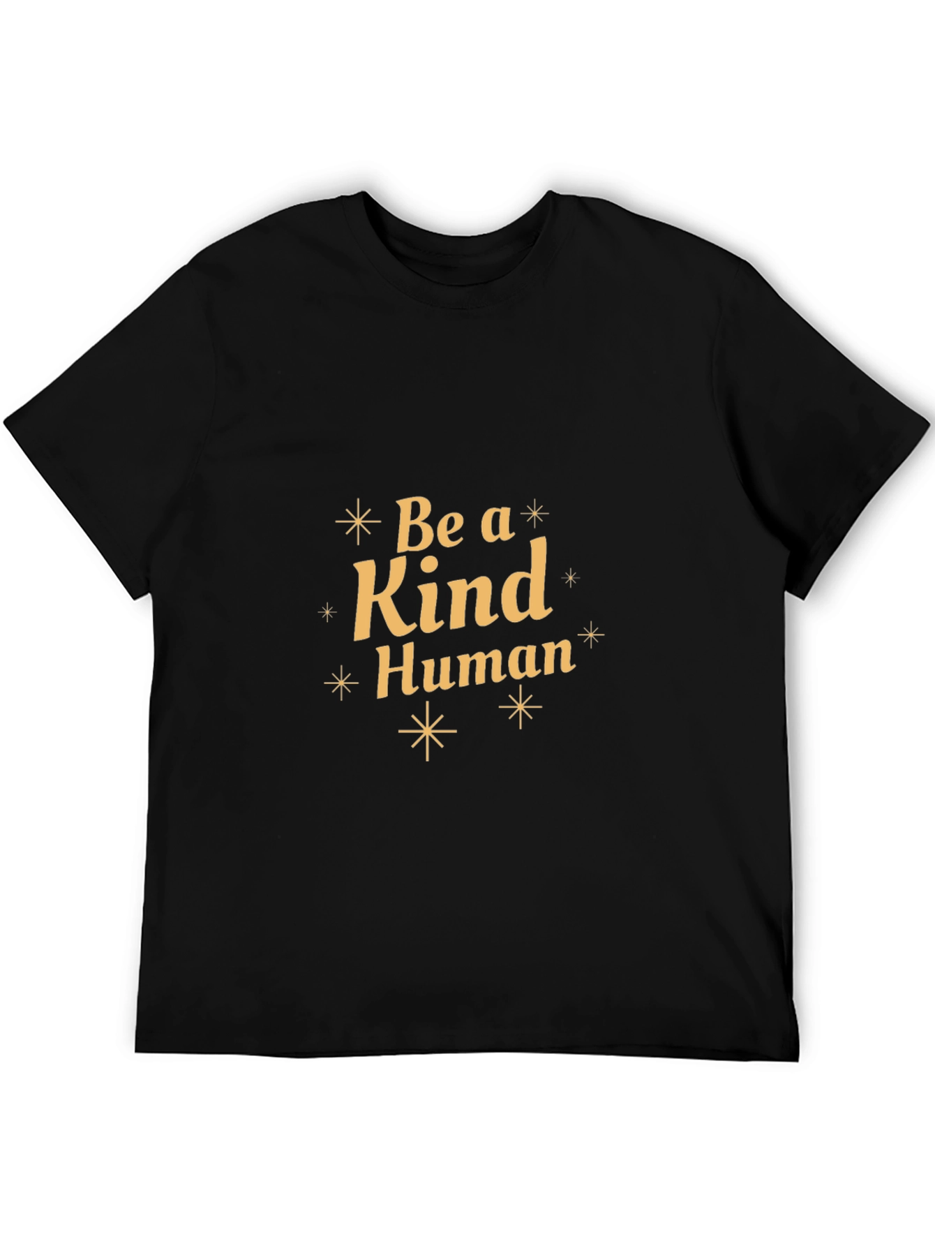 Be a Kind Human Black Graphic T-Shirt