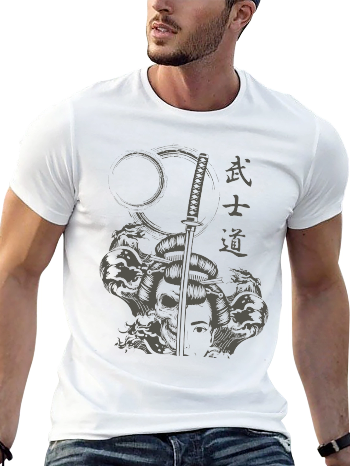 Bushido Samurai Graphic Tee - Mens Black T-Shirt