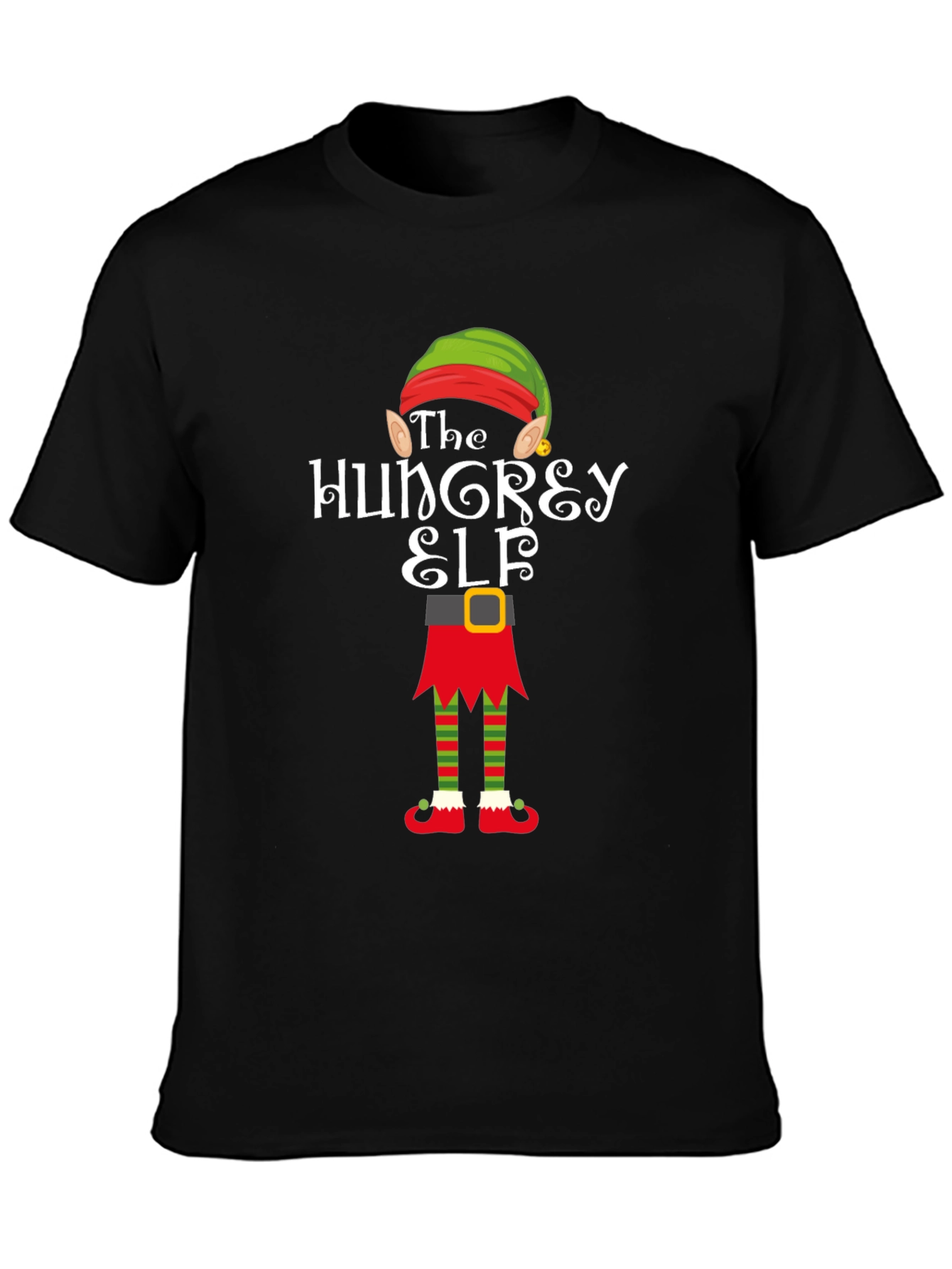 The Hungry Elf Christmas T-Shirt Holiday Tee