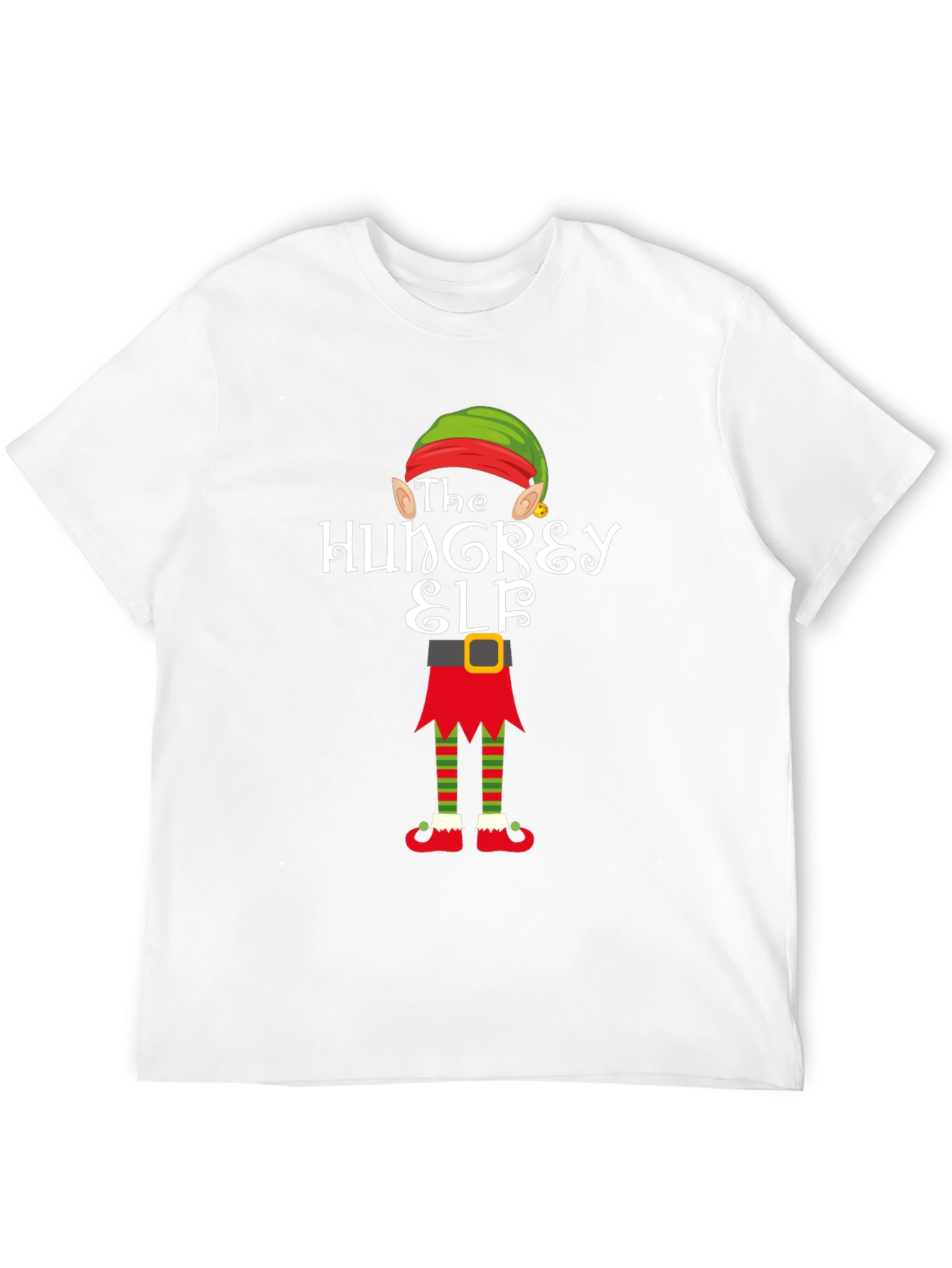 The Hungry Elf Christmas T-Shirt Holiday Tee