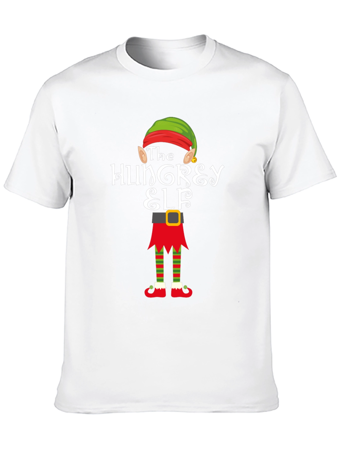 The Hungry Elf Christmas T-Shirt Holiday Tee